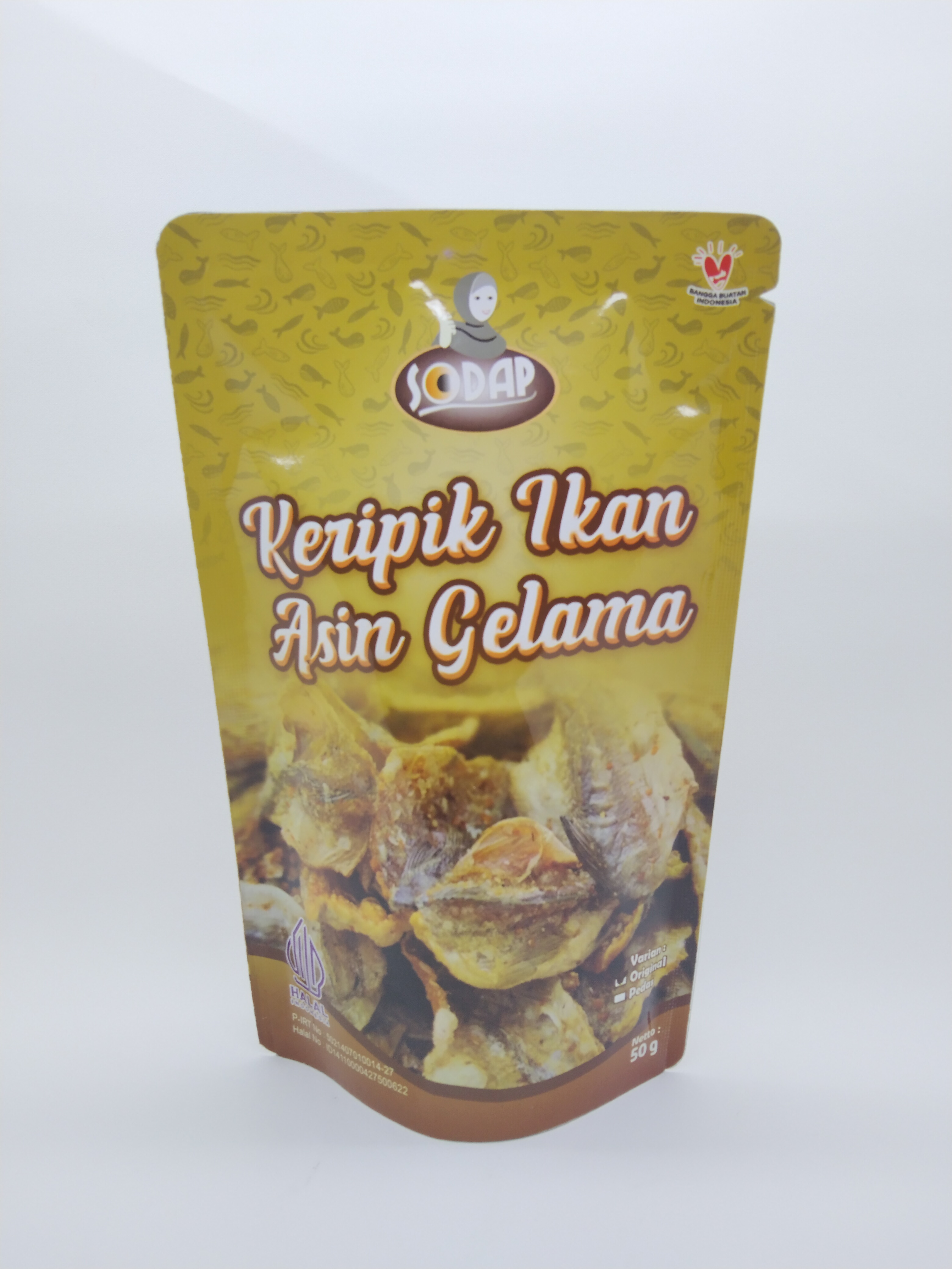 Keripik ikan asin gelamo 